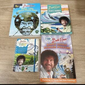 bob ross craft puzzle sticker book color by number coloring planner